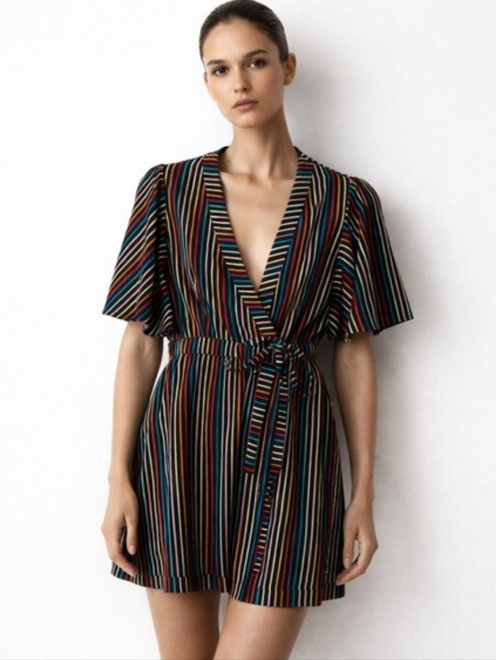 Anthropologie Solid & Striped Cotton Wrap Dress